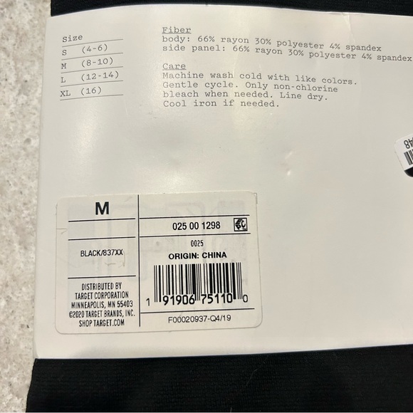 A new day Womens ponte leggings black with white stripes down the sides M NEW - Picture 4 of 4